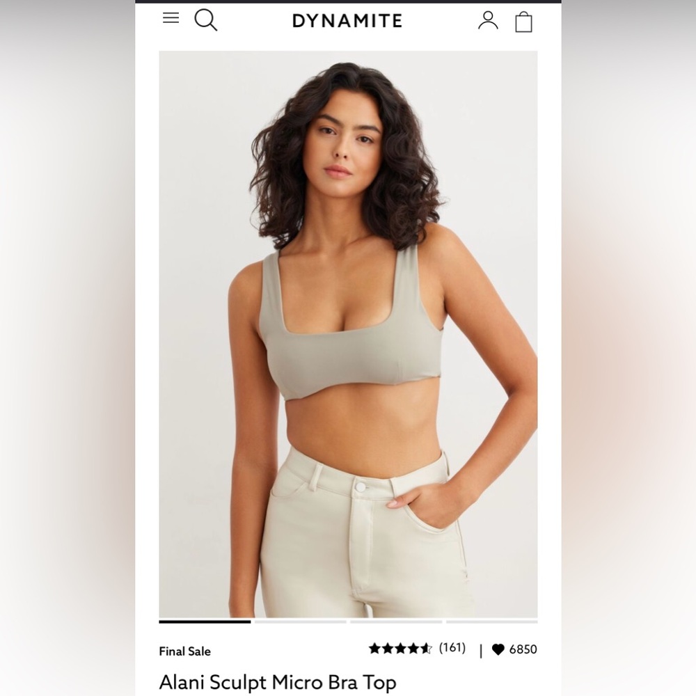 Dynamite Alani Sculpt Bra top